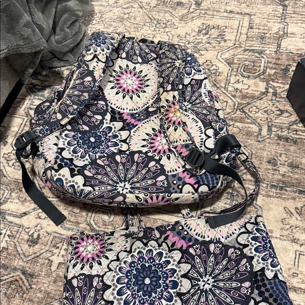 Vera Bradley, large backpack, and small tote bag - Picture 3 of 4